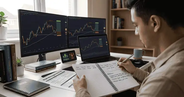 Trading journal and pre trade checklist for better trading discipline
