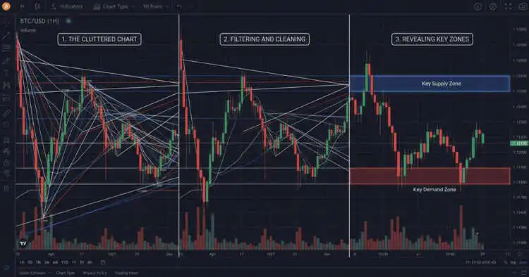 Support resistance lines filter kaise kare step by step trading chart example.